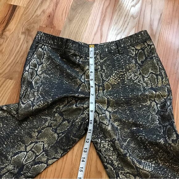 Worthington gold metallic snakeskin ankle pant size 4 - Picture 4 of 8